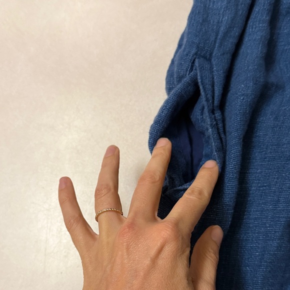 Faherty Blue Sleeveless Button-Down Dress - Picture 4 of 7